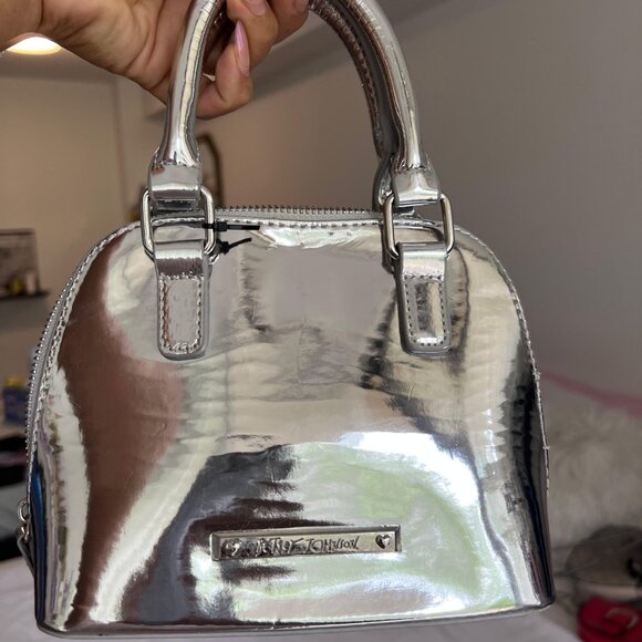 Betsey Johnson Silver Handbag - Picture 2 of 3